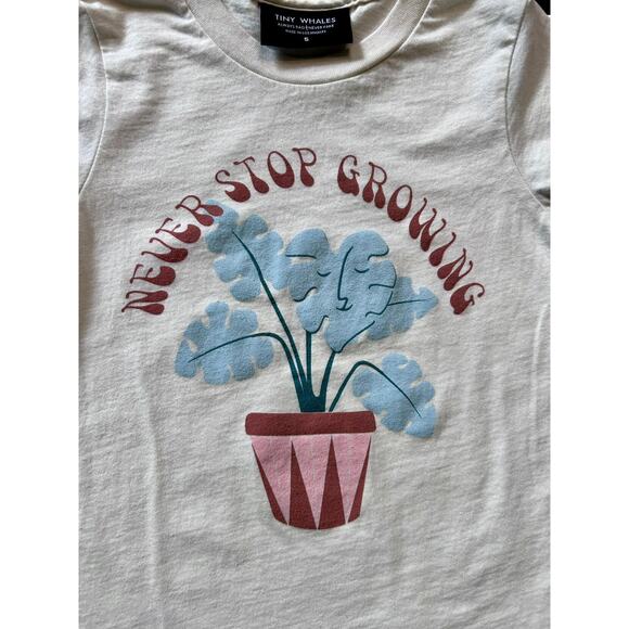 Tiny Whales Never Stop Growing Tee, Size 5 - Picture 5 of 7